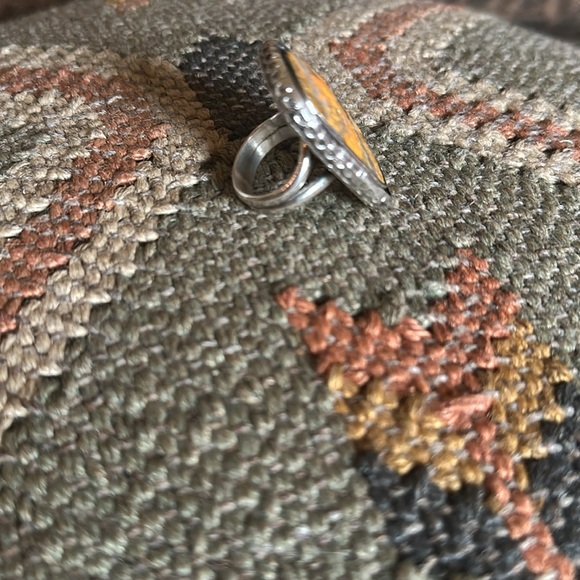 Bumble bee jasper ring, size 9 - Picture 2 of 5